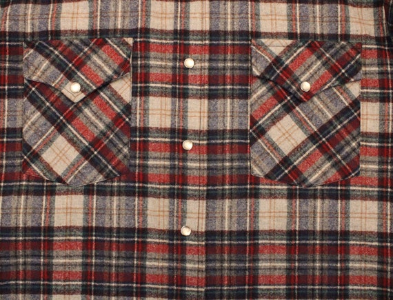 70s Pendleton vintage pearl snap button shirt vir… - image 5