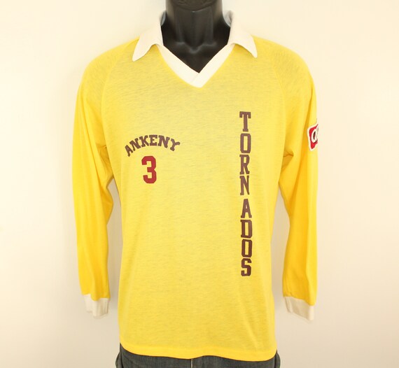 Ankeny Tornados #3 vintage long-sleeve collared s… - image 2