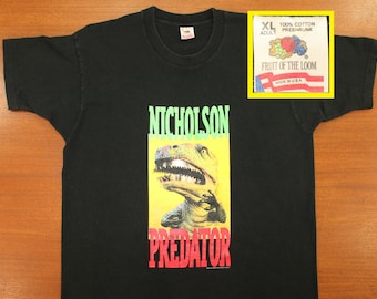 T-Rex Nicholson Predator saw blade vintage t-shirt XL black 80s 90s Cooper tools Tyrannosaurus Rex