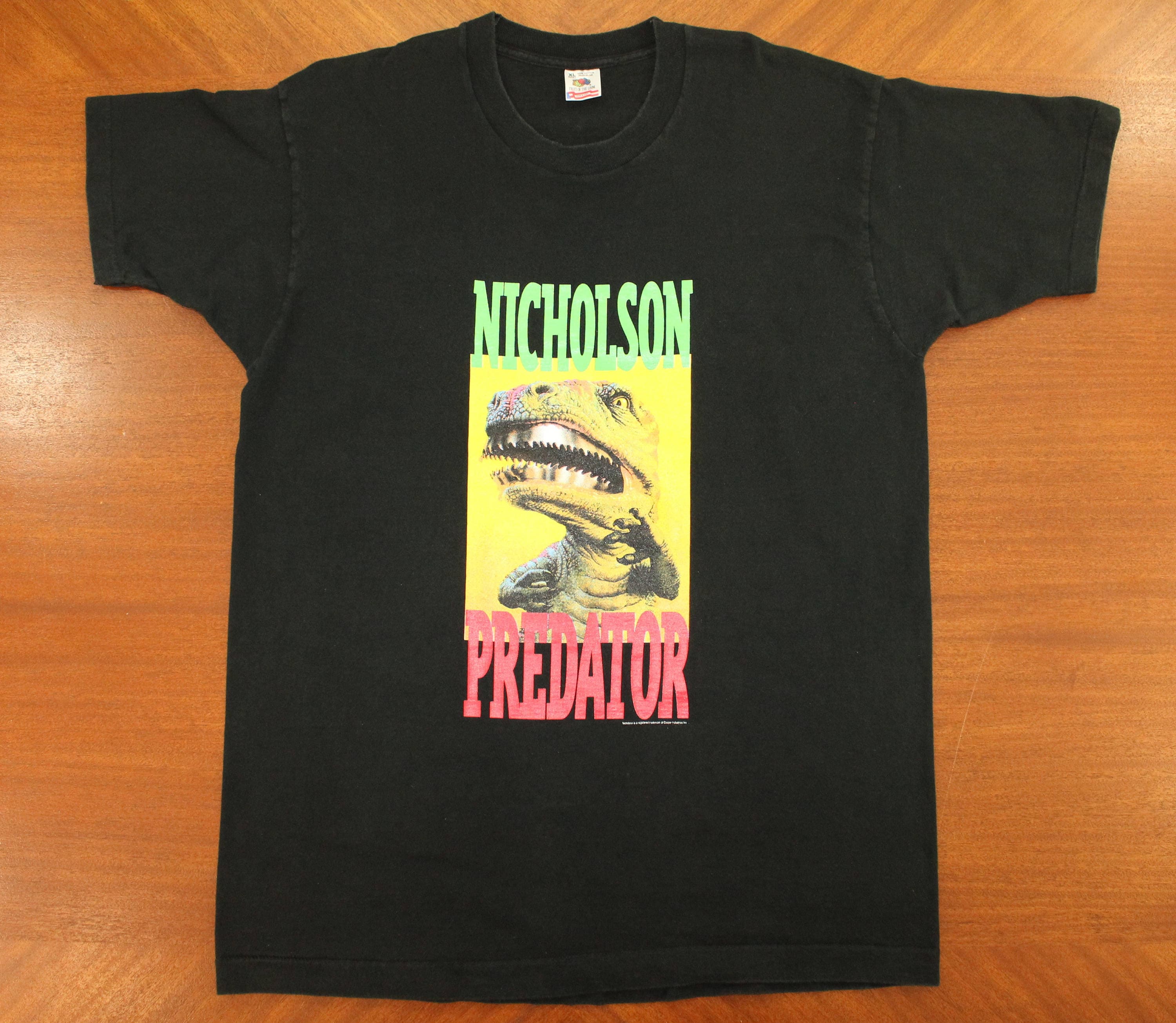 T-Rex ニコルソン プレデター 鋸刃 ヴィンテージ Tシャツ XL ブラック 