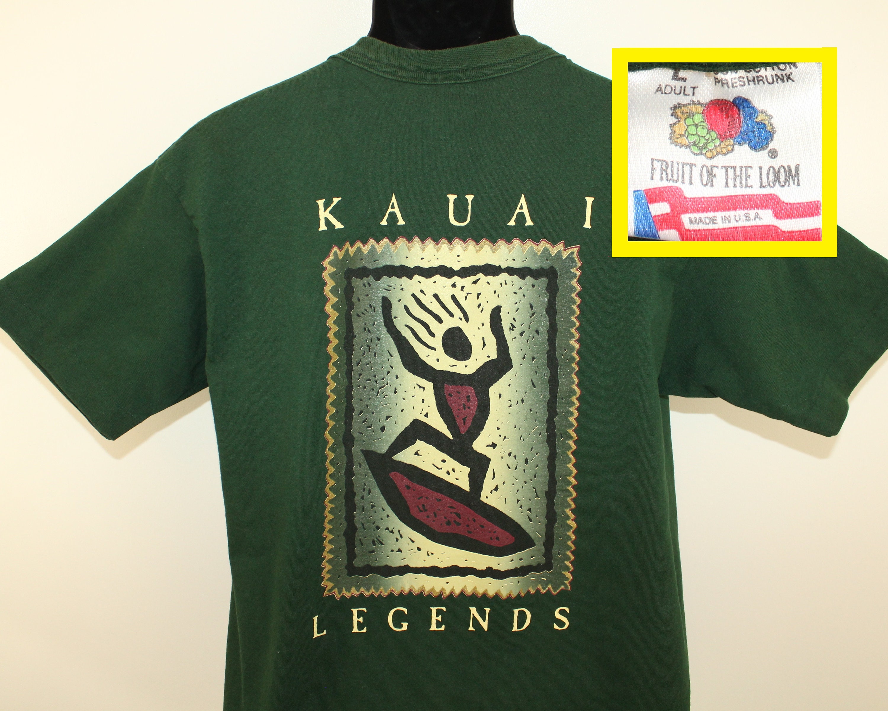 Kauai Legends Hawaii Surfing Vintage T 