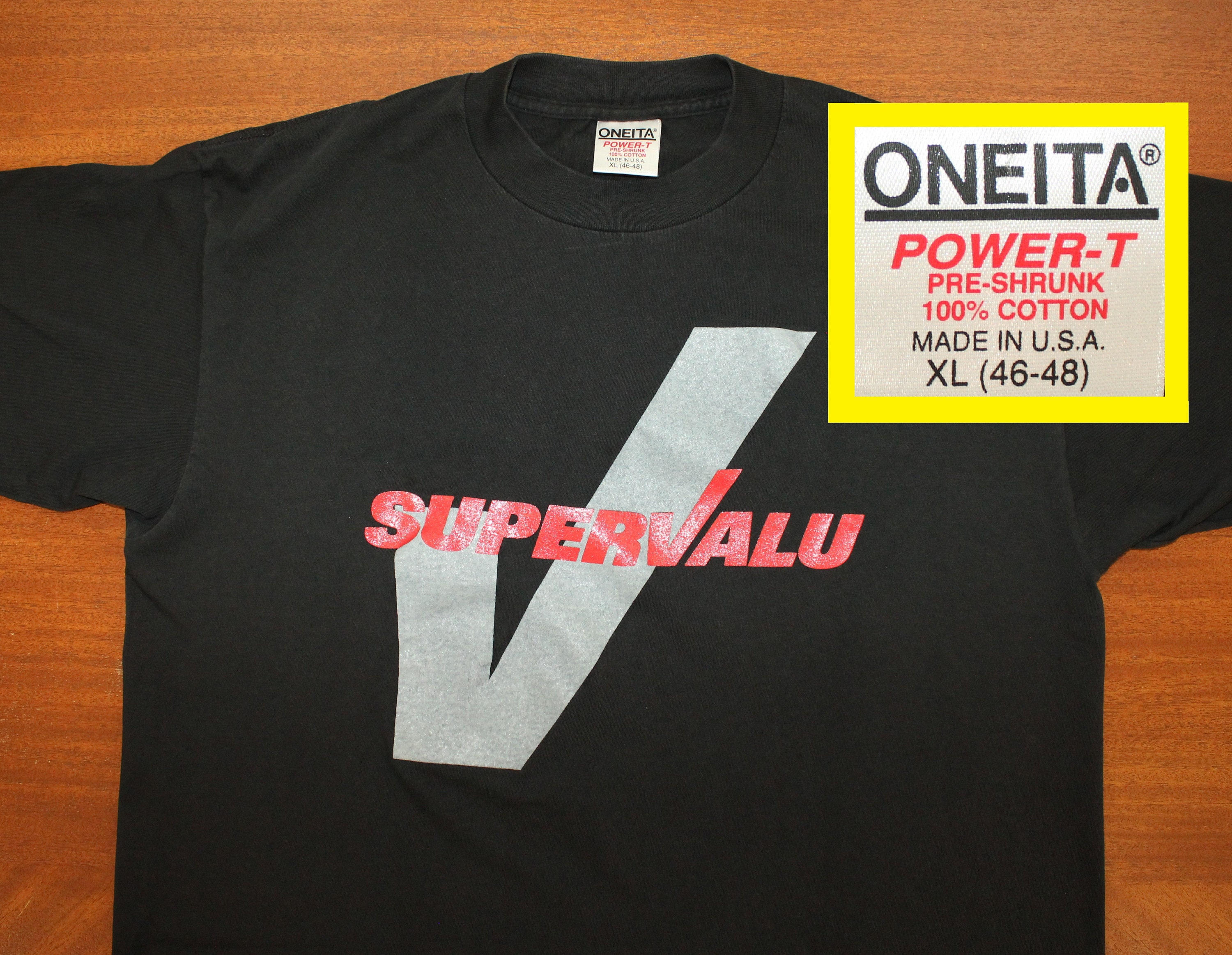 Supervalu Grocery Stores Vintage T-shirt XL Black 80s 90s - Etsy