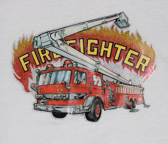 70s 80s early Screen Stars Firefighter ringer t-s… - image 2