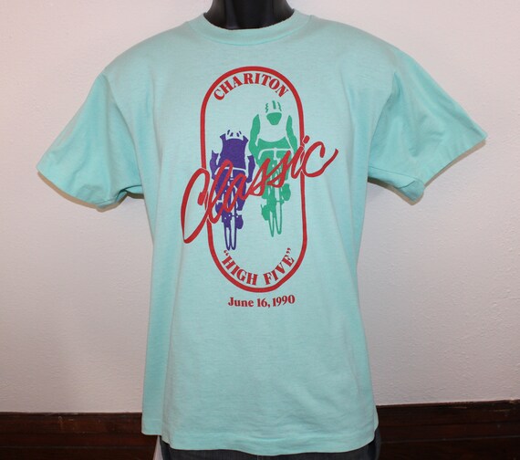 Chariton Classic vintage t-shirt teal turquoise S… - image 2