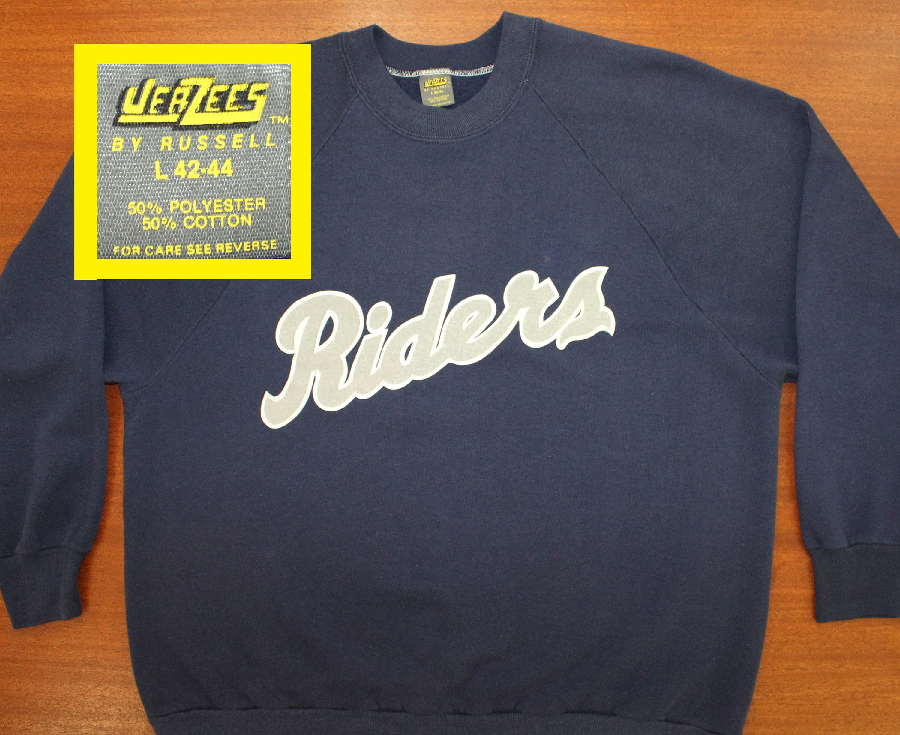 Riders Vintage Sweatshirt Navy Blue 80s Jerzees by Russell - Etsy