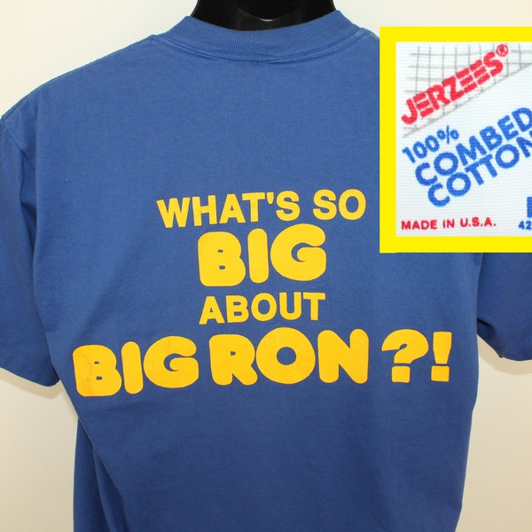 Q106.5 Radiosender Big Ron Vintage T-shirt blau 90er Jahre St. Louis Was ist so groß über Big Ron