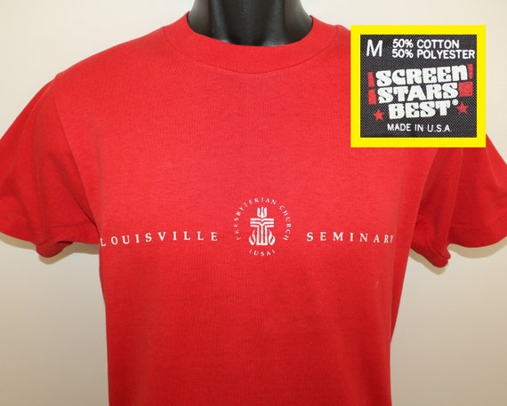 Screen Stars Best Louisville Seminary Vintage T-shirt Red 80s