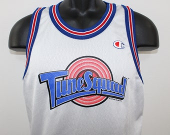 90s 1996 Space Jam Tune Squad vintage youth jersey white Champion Bugs #1 polyester