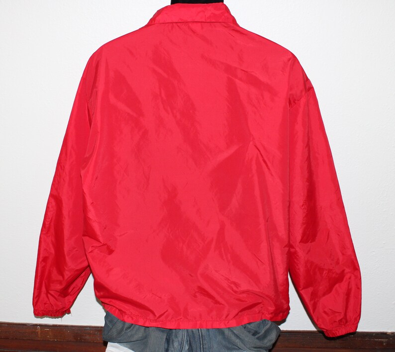 70s United States Marine Corps Vintage Windbreaker Jacket Red US