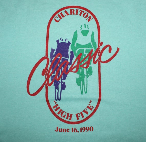 Chariton Classic vintage t-shirt teal turquoise S… - image 4
