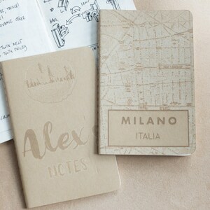 personalized custom laser etched moleskine cahier field notes pack of 3 your name message image 2