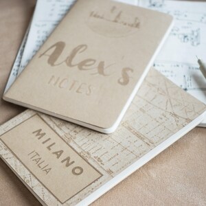 personalized custom laser etched moleskine cahier field notes pack of 3 your name message image 1