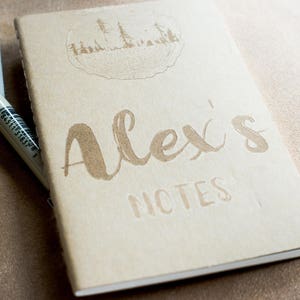 personalized custom laser etched moleskine cahier field notes pack of 3 your name message image 4