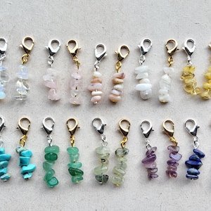 Handgjord naturlig ädelstensflis på berlock, lapis lazuli, rosenkvarts, ametist, turkos, opal, dagboksberlock, dragkedja, present