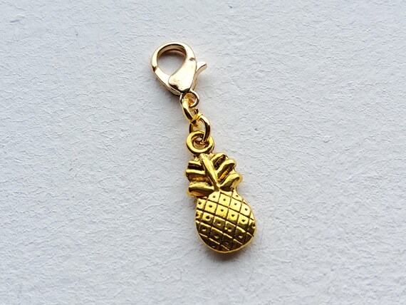 Aeromdale 10 pezzi ciondolo a forma di ananas vintage con ciondolo smaltato per collana fai da te e orecchini a cerchio, accessori per la creazione di