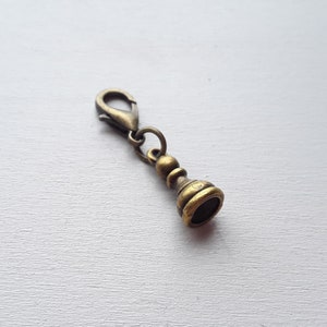 Pawn Chess Antique Bronze Vintage Style 3D Clip on Charm with Lobster Clasp, Stitchmarker, Zipper, Planner Charm