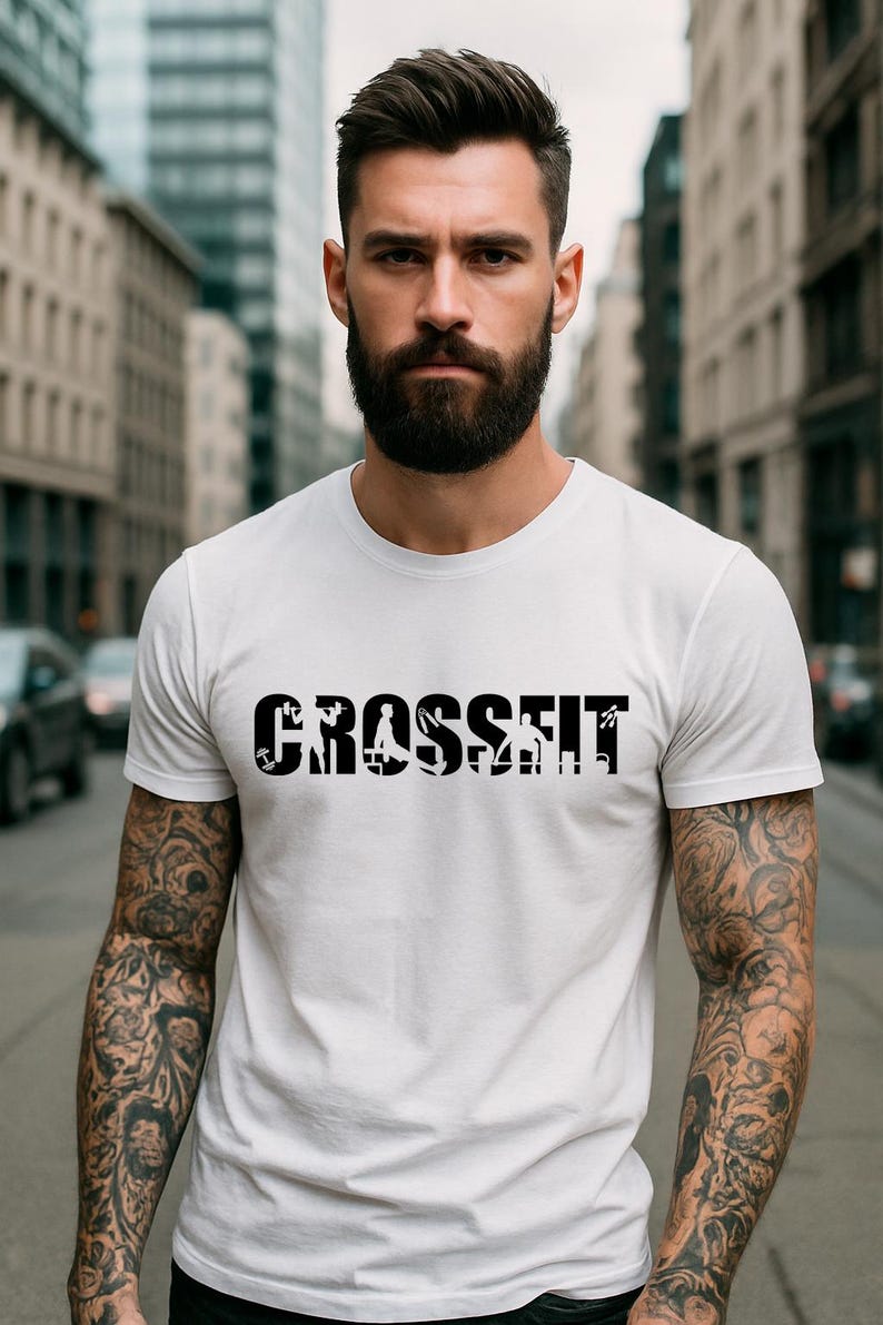 Crossfit SVG PNG Digital Download, Fitness Clipart, Cricut File, Workout T-Shirt Design, Gym Gift, Vinyl Decal, Strength Art, Crossfit Decor image 9