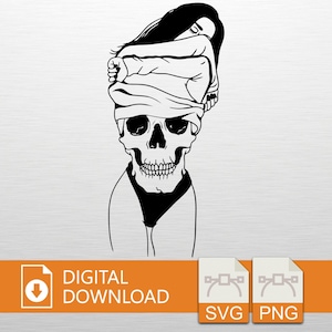 Skull Woman SVG PNG Digital Download, Gothic Art, Surreal Design, Tattoo File, T-Shirt Print, Vinyl Decal, Wall Art, Horror Gift, Dark Style