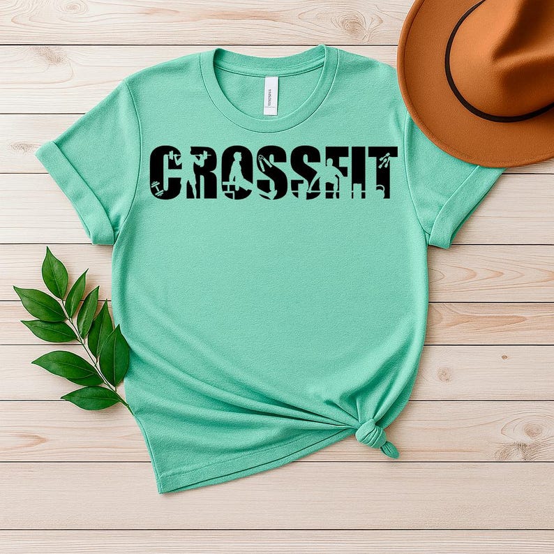 Crossfit SVG PNG Digital Download, Fitness Clipart, Cricut File, Workout T-Shirt Design, Gym Gift, Vinyl Decal, Strength Art, Crossfit Decor image 6
