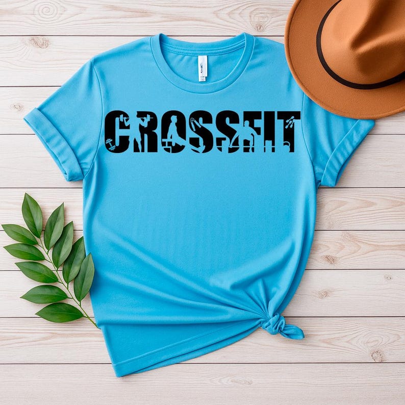 Crossfit SVG PNG Digital Download, Fitness Clipart, Cricut File, Workout T-Shirt Design, Gym Gift, Vinyl Decal, Strength Art, Crossfit Decor image 3