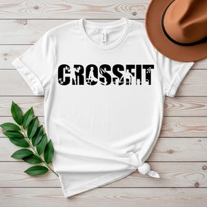 Crossfit SVG PNG Digital Download, Fitness Clipart, Cricut File, Workout T-Shirt Design, Gym Gift, Vinyl Decal, Strength Art, Crossfit Decor image 2