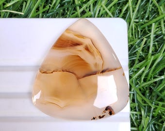 Awesome Montana Agate Loose Gemstone Size 34x32x6 MM Dendritic Montana Agate Cabochon Rare Gemstone For Jewelry Making and [Extra gift]