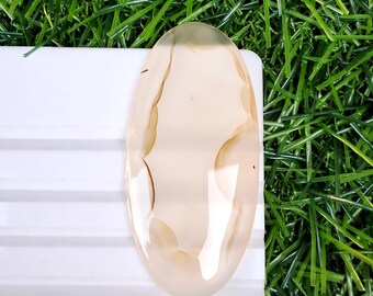 Amazing Montana Agate Loose Gemstone Size 49x24x4 MM Dendritic Montana Agate Cabochon Rare Gemstone For Jewelry Making and [Extra gift]