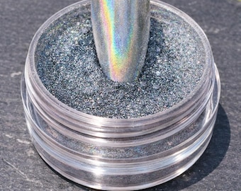 Holographic Nail Powder | Rainbow Chrome Laser Dust | Galaxy Aurora Prism Pigment for Manicure Nail Art & DIY Resin Crafts H07