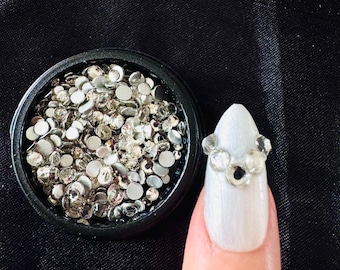Nail Art-strassteentjes – kristallen edelstenen van verschillende groottes voor doe-het-zelf 3D-nagels, sprankelende nageldecoraties, manicurebenodigdheden