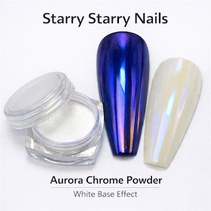 Electric Blue Chrome Nail Powder | Color-Changing Nail Pigment