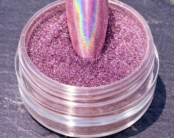 Holographic Chrome Nail Powder: Laser Mirror Effect, Rainbow Glitter. H05