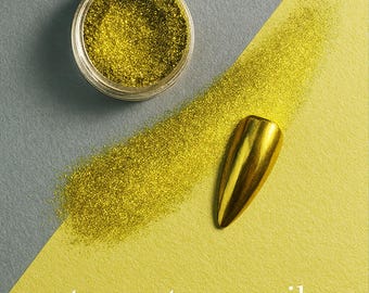 Golden  Chameleon Chrome Nail Powder | Multichrome Color Shift Pigment for ArtC11