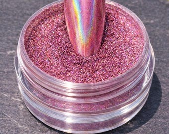 Holographic Chrome Nail Powder: Laser Mirror Effect, Rainbow Glitter H06