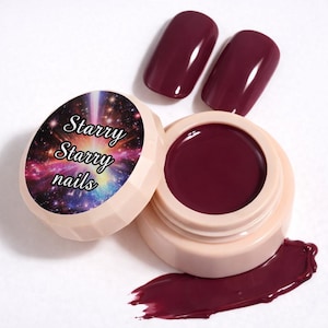 Plommonröd gellack, mullbärsröd potgel, 8 g krämig färggel för nagelkonst, UV LED soak-off nagelgel för toppar, överlägg, salongsanvändning