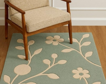 Kids Floral Area Rug for Nursery