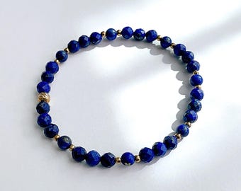 Pulsera APLLO de lapislázuli con decoración de plata 925