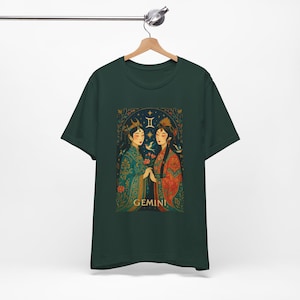 Gemini Zodiac T-Shirt, Astrology Graphic Tee, Horoscope Unisex Cotton Shirt