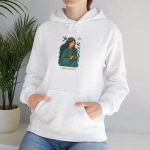 Aquarius Zodiac Hoodie, Astrology Graphic Hoodie, Horoscope Unisex Pullover