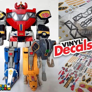 Decals Sticker Replacement Dx vintage Megazord Power Ranger Dino Megazord Daizyujin Zyuranger