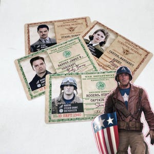 Replica Captain America ID Card Set: Steve Rogers Movie Prop