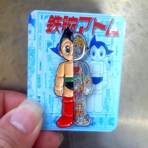 Mighty Atom Astro Boy handmade diecast pin Tetsuwan-Atom Atom Boy