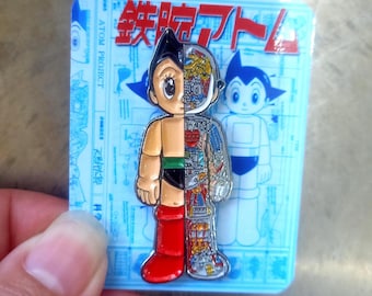 Mighty Atom Astro Boy handmade diecast pin Tetsuwan-Atom Atom Boy