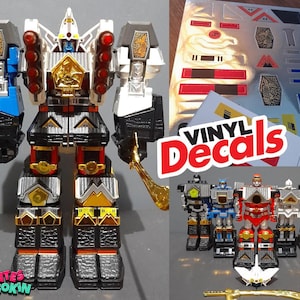 Decals Sticker Replacement Dx vintage Shogun Megazord Power Ranger Muteki Shogun Kakuranger