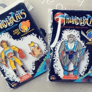 Thundercats Lion-O & Snarf + Panthro Diecast Pin Set