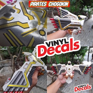 Decals Sticker Repro Dx vintage White Ninja Falconzord Megazord Power Rangers Tsubasamaru Kakuranger