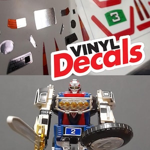 Decals Sticker Replacement Dx Turbo Megazord Power Ranger Turbo RV Robo