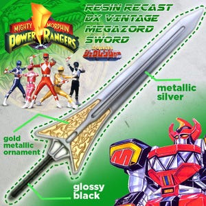 Recast Resin Power Rangers Deluxe Dino MEGAZORD Sword Replacement
