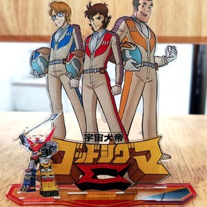 Super Robot Godsigma Team Pilot Acrylic Figure Standie Chogokin Display  12 cm