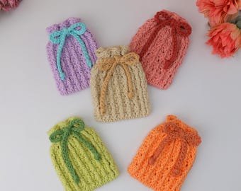 CROCHET PATTERN + VIDEO, Sunbeam Soap Saver, Crochet Soap Bag Pattern, Eco-Friendly Soap Holder, Easy Drawstring Soap Pouch Pdf, Home Decor