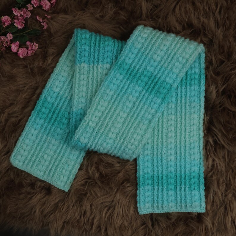 CROCHET PATTERN | Easy Puff Stitch Crochet Scarf Pattern, Beginner ...
